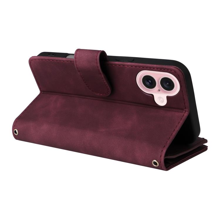 For iPhone 17 Multifunctional Multi-Card Wallet Phone Leather Case