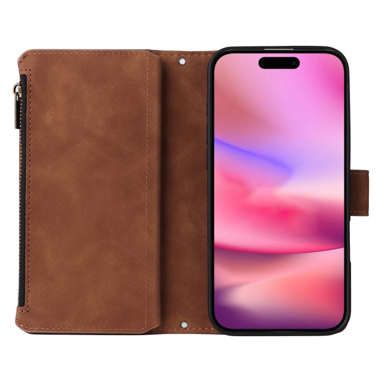For iPhone 17 Multifunctional Multi-Card Wallet Phone Leather Case