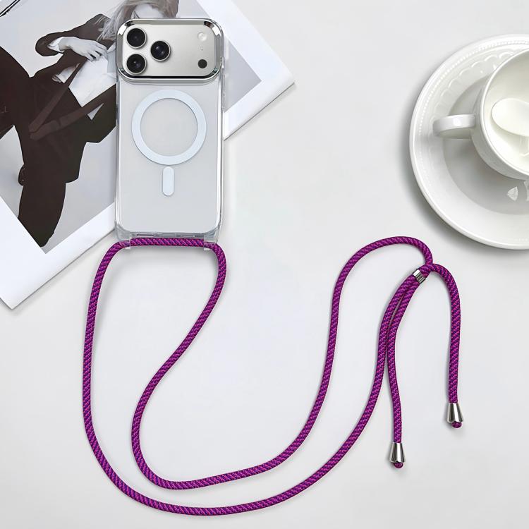 For iPhone 17 Pro Max MagSafe Magnetic PC + TPU Phone Case with Lanyard