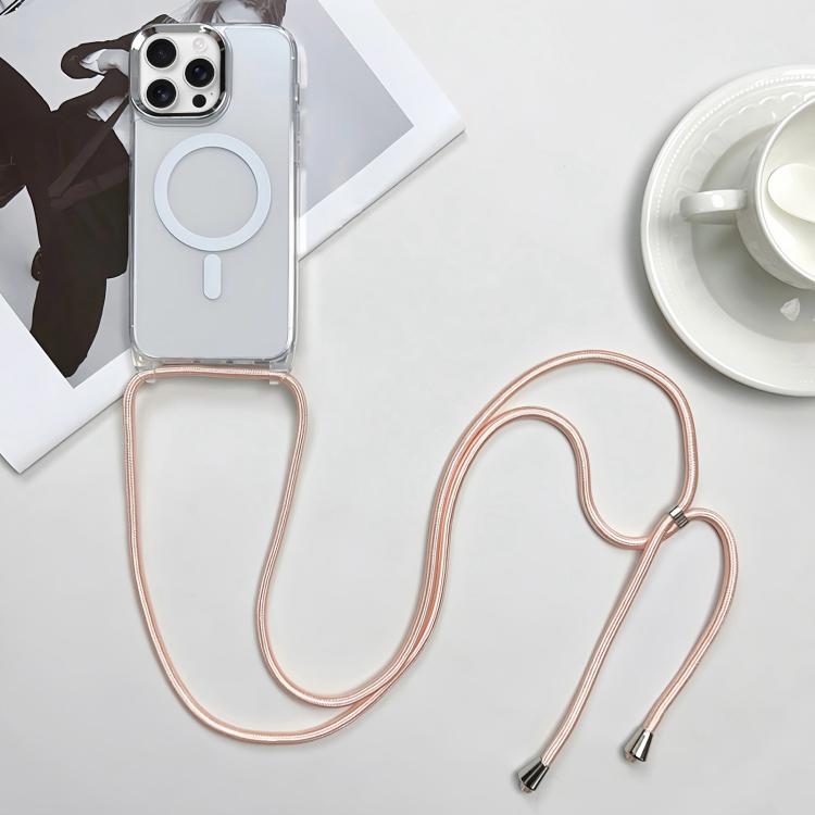 For iPhone 16 Pro Max MagSafe Magnetic PC + TPU Phone Case with Lanyard