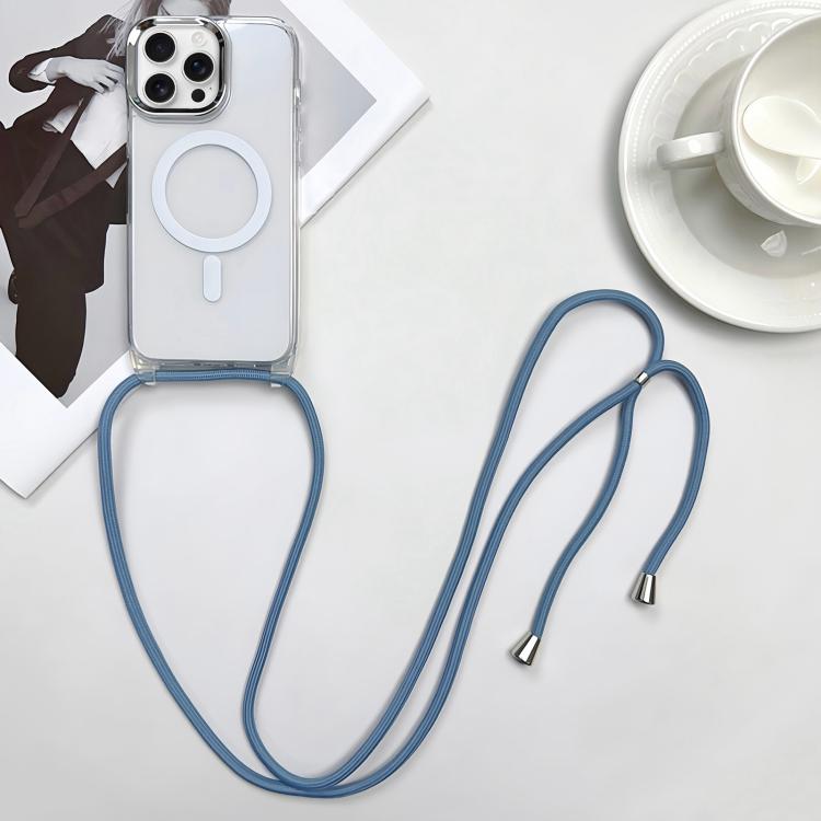 For iPhone 16 Pro Max MagSafe Magnetic PC + TPU Phone Case with Lanyard