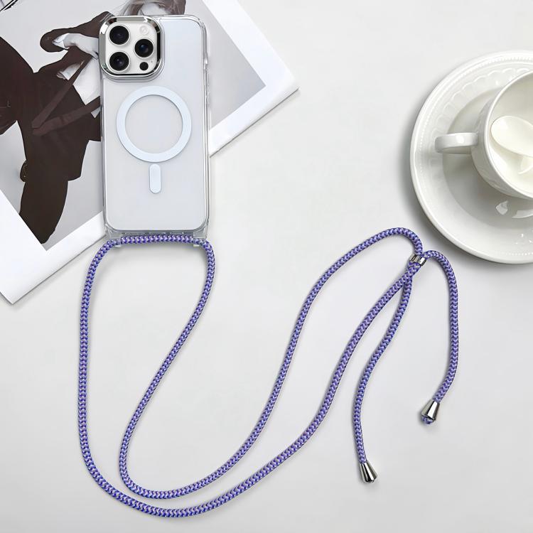 For iPhone 16 Pro Max MagSafe Magnetic PC + TPU Phone Case with Lanyard