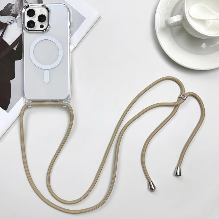 For iPhone 16 Pro MagSafe Magnetic PC + TPU Phone Case with Lanyard
