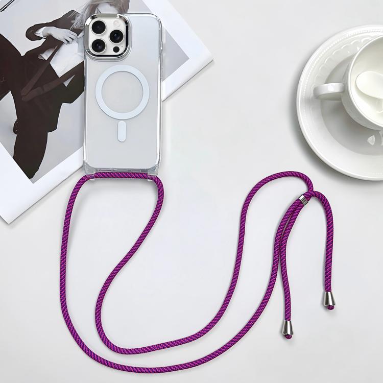 For iPhone 16 Pro MagSafe Magnetic PC + TPU Phone Case with Lanyard