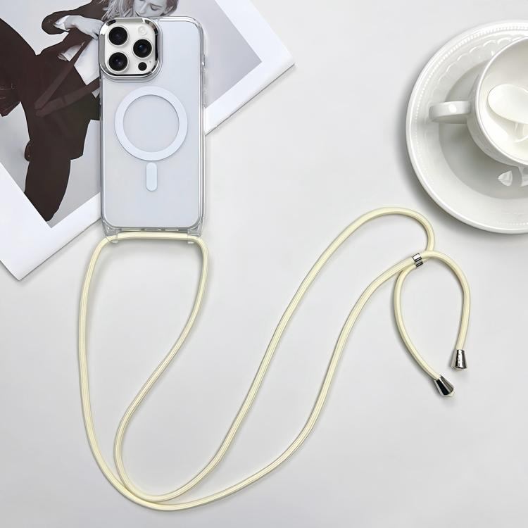 For iPhone 16 Pro MagSafe Magnetic PC + TPU Phone Case with Lanyard