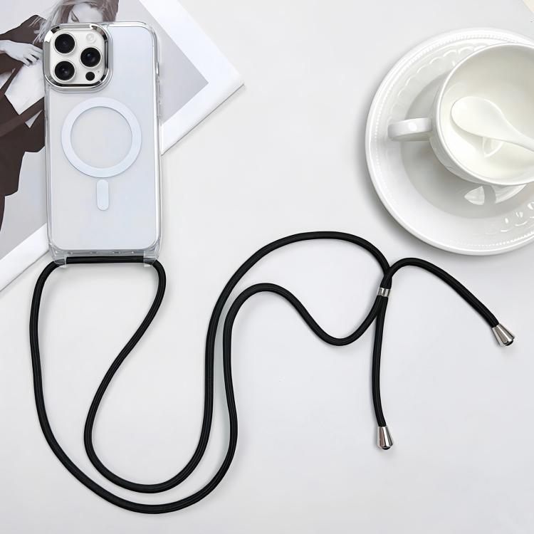 For iPhone 16 Pro MagSafe Magnetic PC + TPU Phone Case with Lanyard