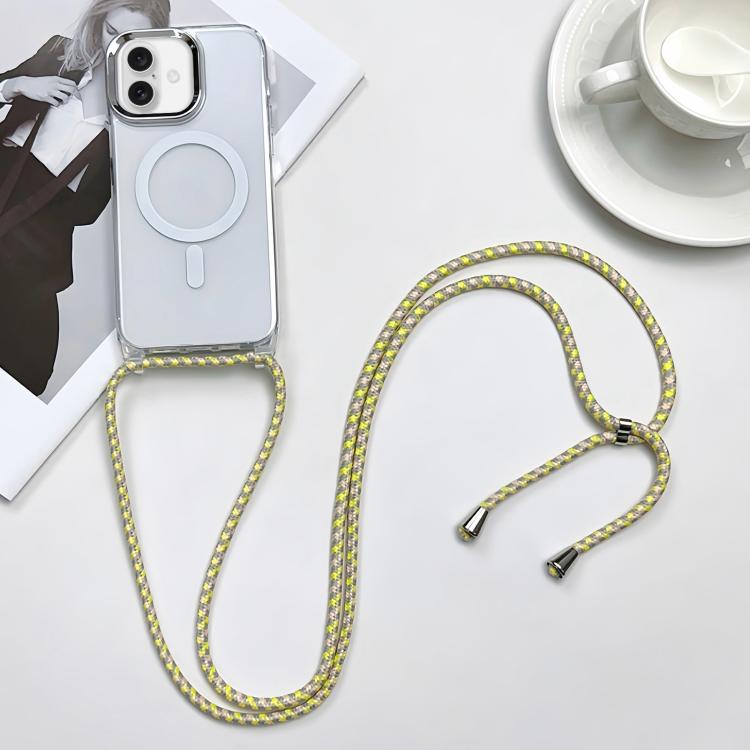 For iPhone 16 MagSafe Magnetic PC + TPU Phone Case with Lanyard