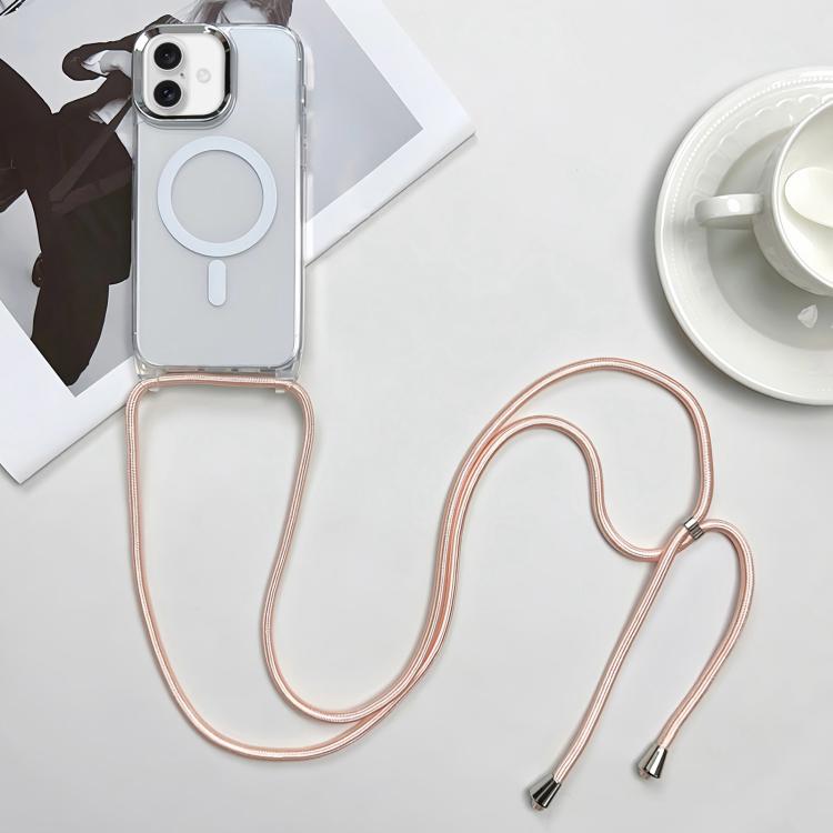For iPhone 16 MagSafe Magnetic PC + TPU Phone Case with Lanyard