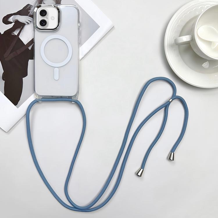 For iPhone 16 MagSafe Magnetic PC + TPU Phone Case with Lanyard