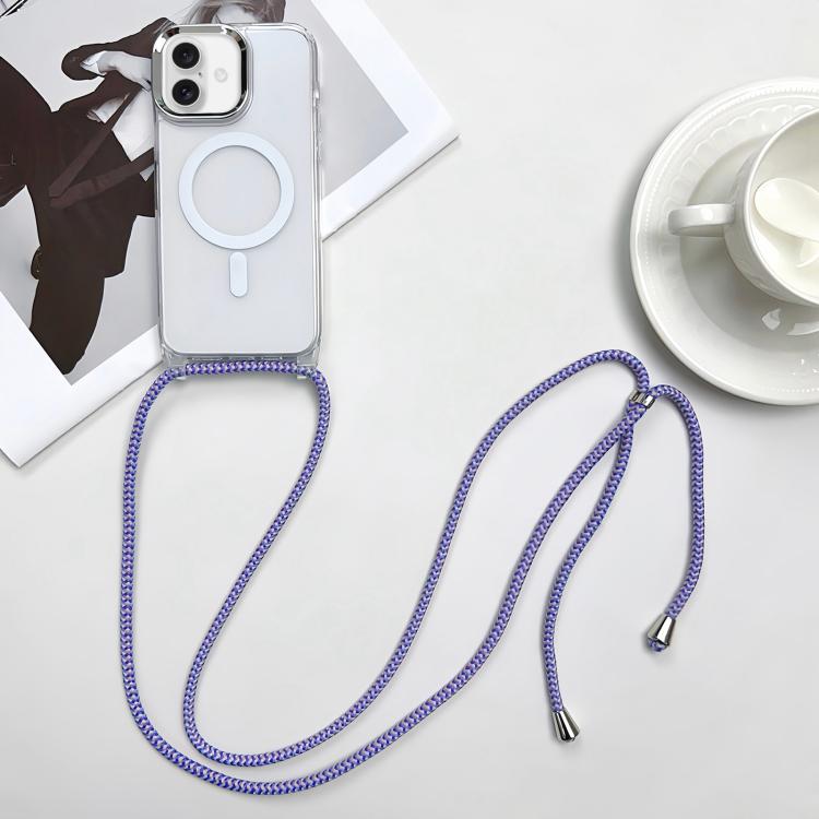 For iPhone 16 MagSafe Magnetic PC + TPU Phone Case with Lanyard