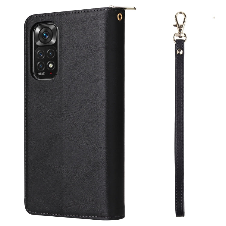 For Redmi Note 11 Pro Global 9-Card Slots Zipper Wallet Bag Leather Phone Case