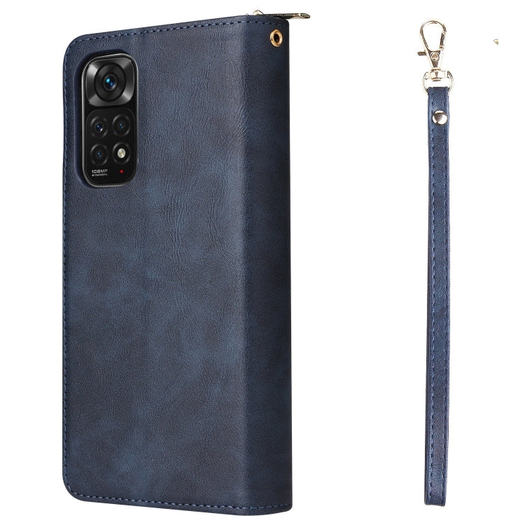 For Redmi Note 11 Pro Global 9-Card Slots Zipper Wallet Bag Leather Phone Case