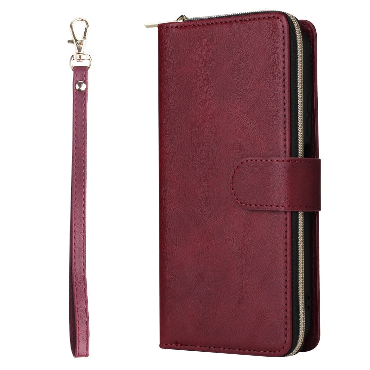 For Redmi Note 11 Pro Global 9-Card Slots Zipper Wallet Bag Leather Phone Case