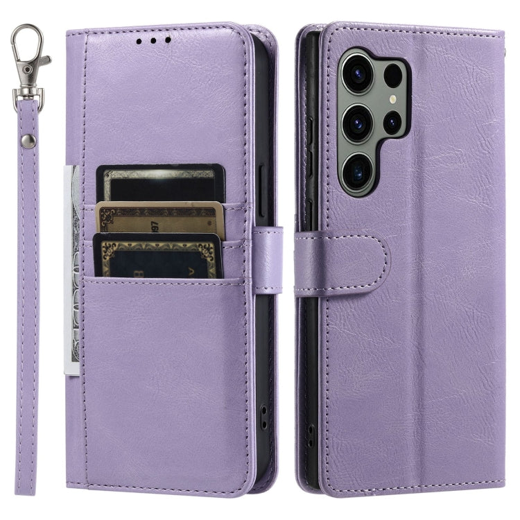 For Samsung Galaxy S24 Ultra 5G Simple 6-Card Wallet Leather Phone Case