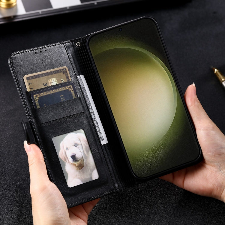 For Samsung Galaxy S24+ 5G Simple 6-Card Wallet Leather Phone Case