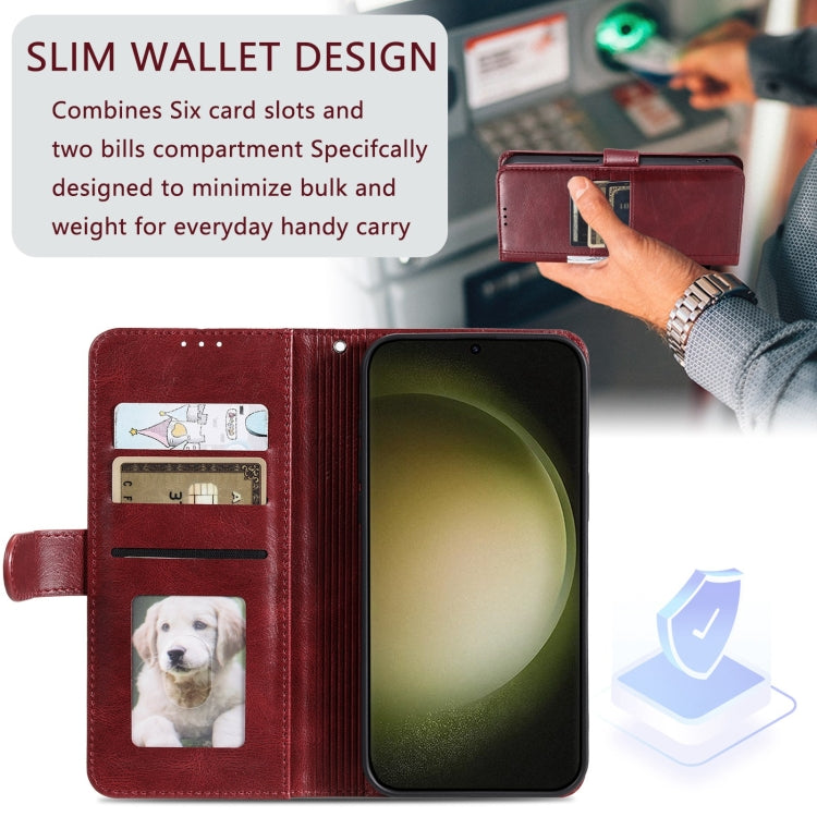 For Samsung Galaxy S23 5G Simple 6-Card Wallet Leather Phone Case