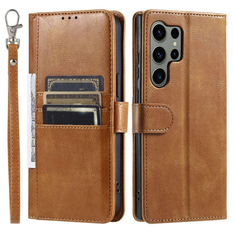 For Samsung Galaxy S23 Ultra 5G Simple 6-Card Wallet Leather Phone Case