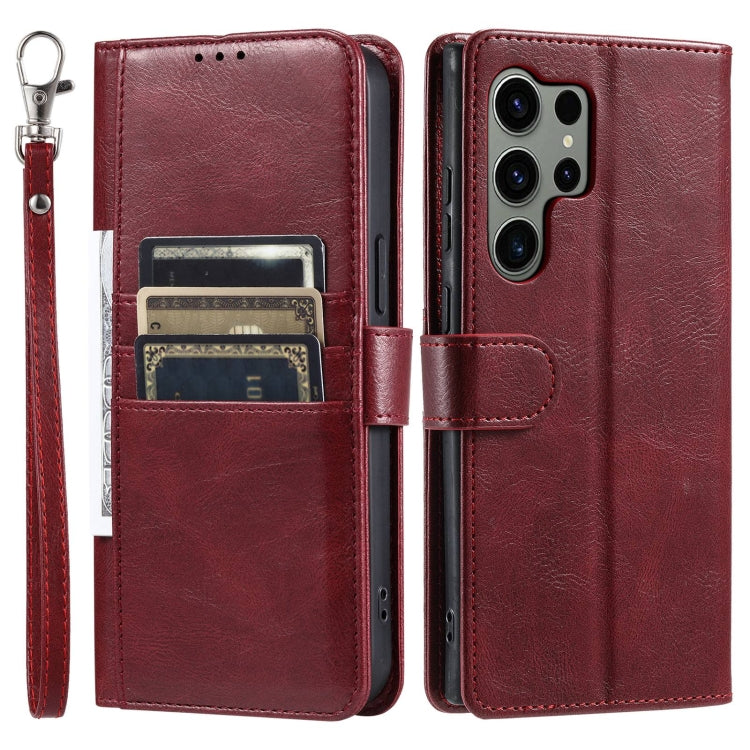 For Samsung Galaxy S23 Ultra 5G Simple 6-Card Wallet Leather Phone Case