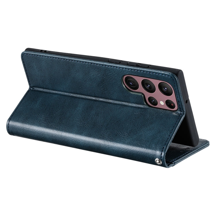 For Samsung Galaxy S22 Ultra 5G Simple 6-Card Wallet Leather Phone Case