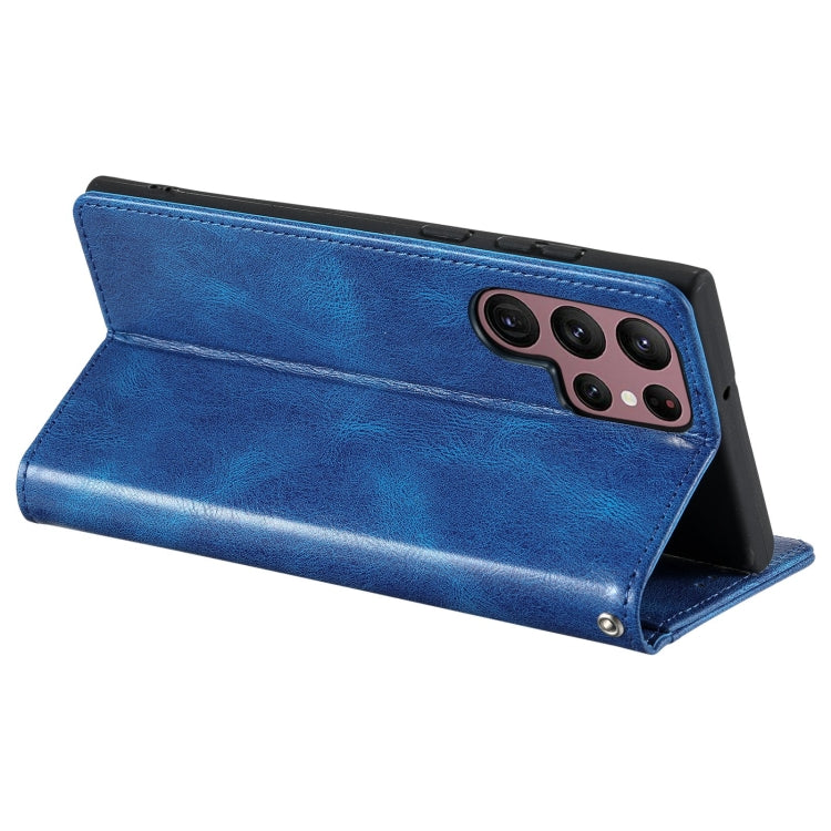 For Samsung Galaxy S22 Ultra 5G Simple 6-Card Wallet Leather Phone Case