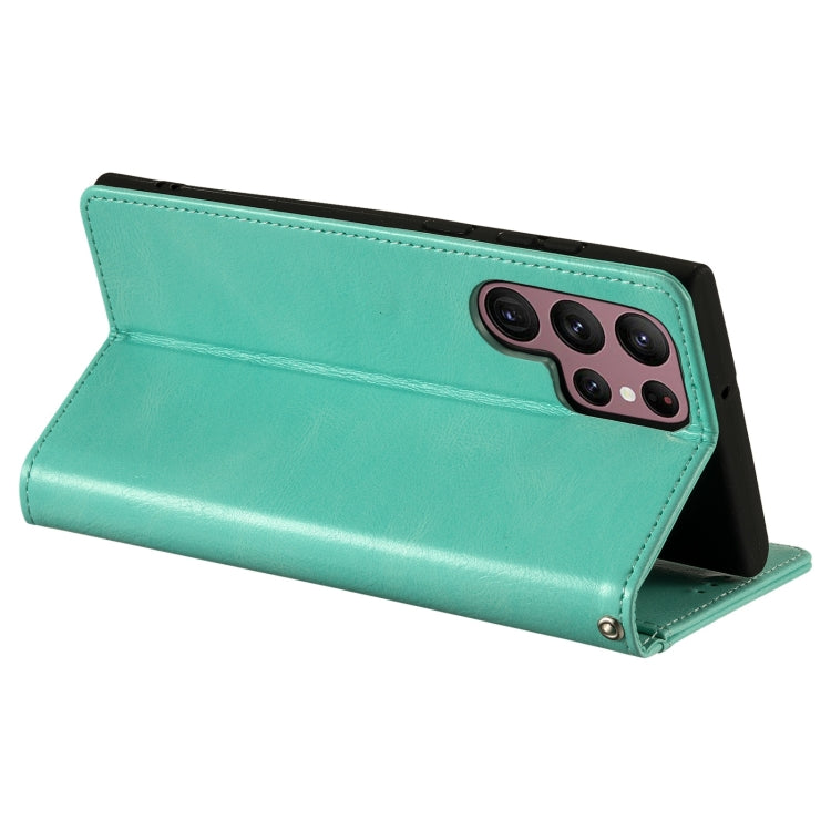 For Samsung Galaxy S22 Ultra 5G Simple 6-Card Wallet Leather Phone Case