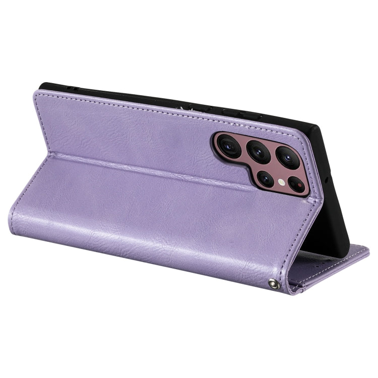 For Samsung Galaxy S22 Ultra 5G Simple 6-Card Wallet Leather Phone Case