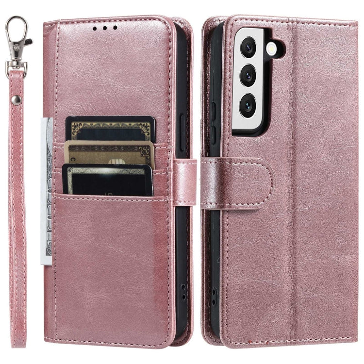 For Samsung Galaxy S22 5G Simple 6-Card Wallet Leather Phone Case