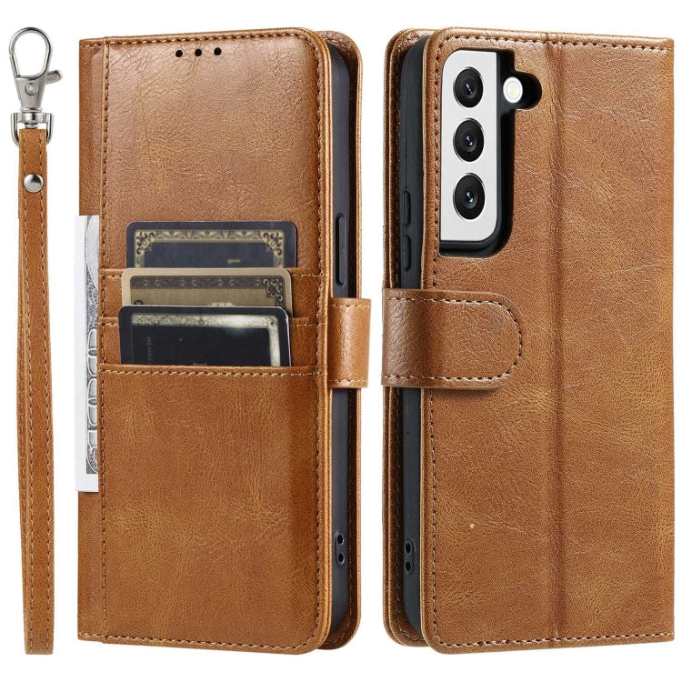 For Samsung Galaxy S22 5G Simple 6-Card Wallet Leather Phone Case