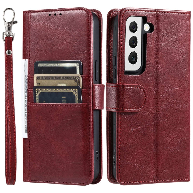 For Samsung Galaxy S22 5G Simple 6-Card Wallet Leather Phone Case