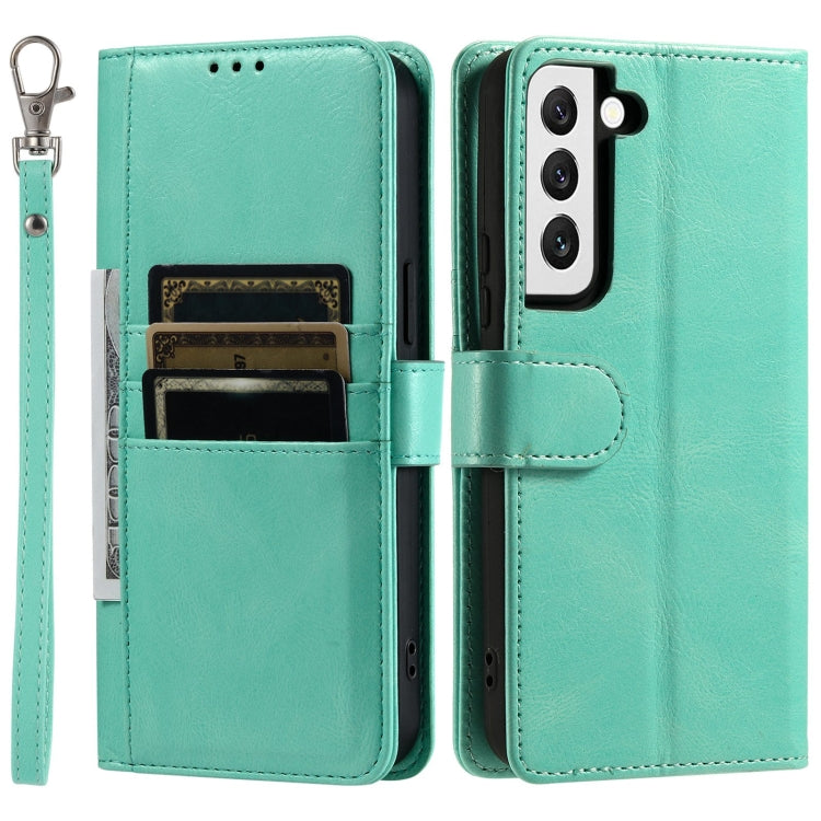 For Samsung Galaxy S22 5G Simple 6-Card Wallet Leather Phone Case