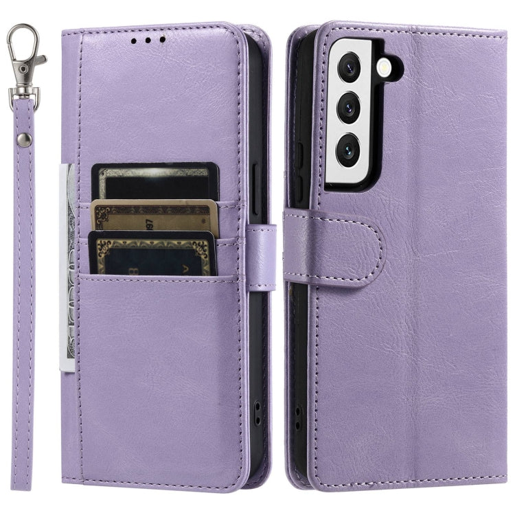 For Samsung Galaxy S22 5G Simple 6-Card Wallet Leather Phone Case