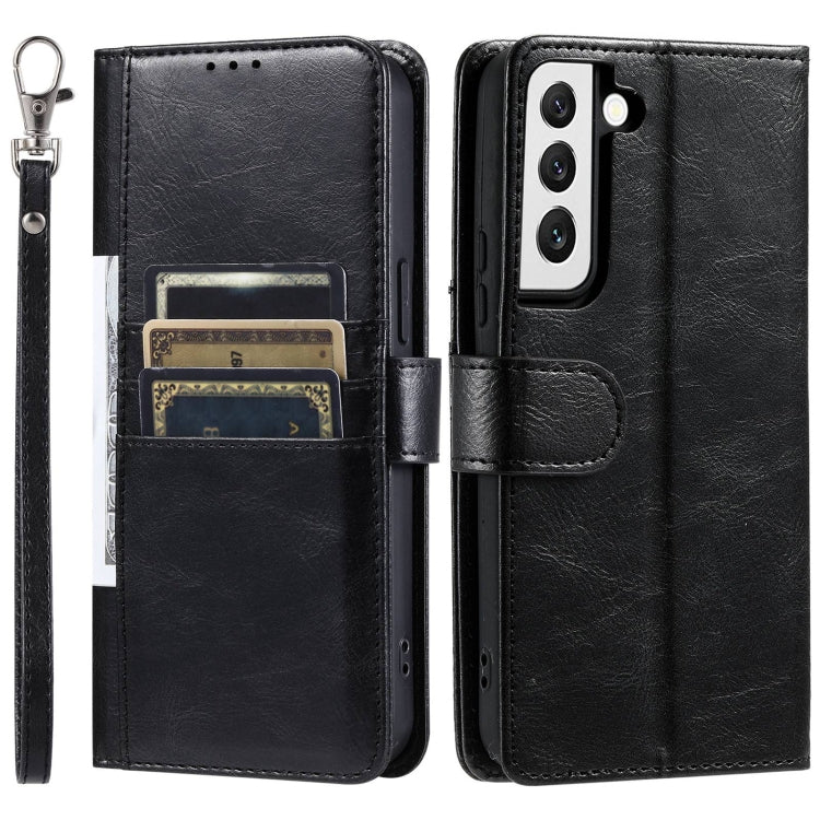 For Samsung Galaxy S22 5G Simple 6-Card Wallet Leather Phone Case