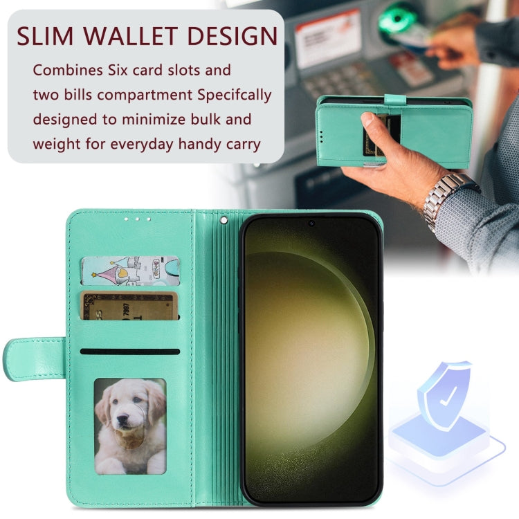 For Samsung Galaxy A34 5G Simple 6-Card Wallet Leather Phone Case