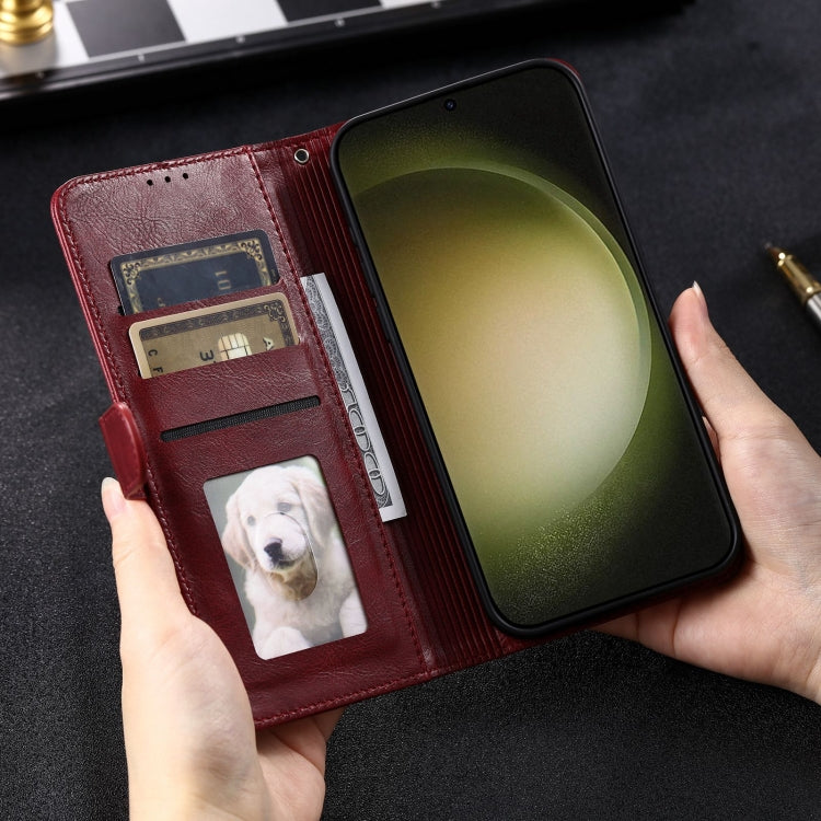 For Samsung Galaxy A55 5G Simple 6-Card Wallet Leather Phone Case