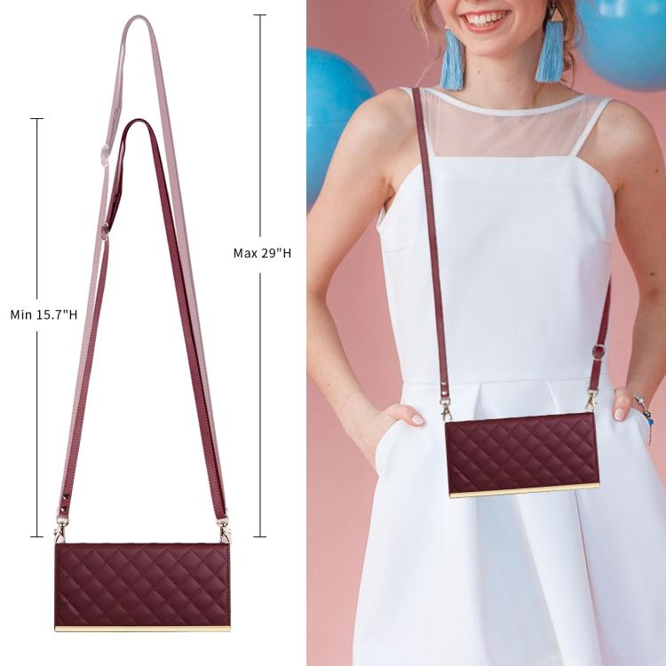 For Samsung Galaxy S25 Ultra 5G Crossbody Rhombic Sucker Leather Phone Case