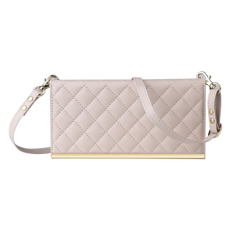 For Samsung Galaxy S24 FE 5G Crossbody Rhombic Sucker Leather Phone Case