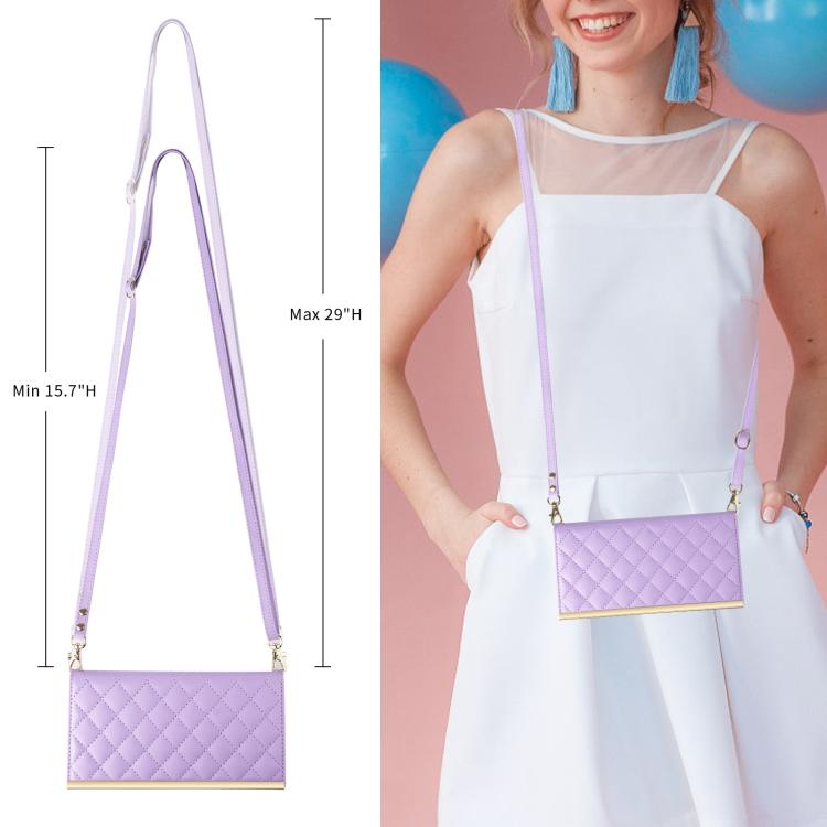 For Samsung Galaxy S24 FE 5G Crossbody Rhombic Sucker Leather Phone Case