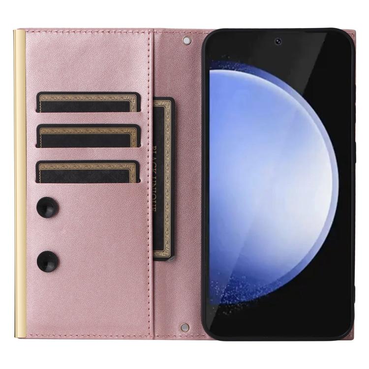 For Samsung Galaxy S25 FE 5G Crossbody Rhombic Sucker Leather Phone Case