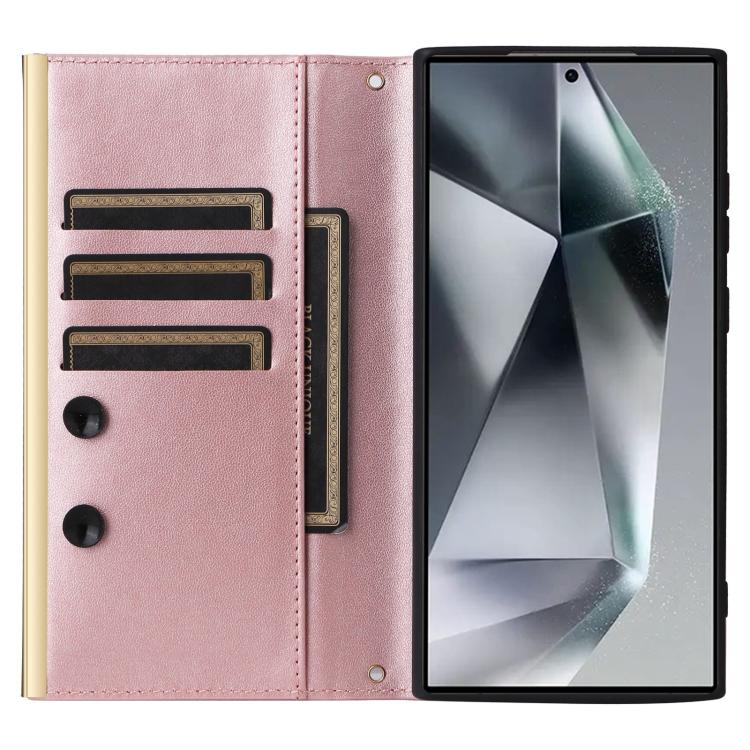 For Samsung Galaxy S26 Ultra 5G Crossbody Rhombic Sucker Leather Phone Case