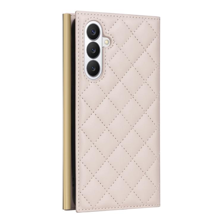 For Samsung Galaxy S26 5G Crossbody Rhombic Sucker Leather Phone Case