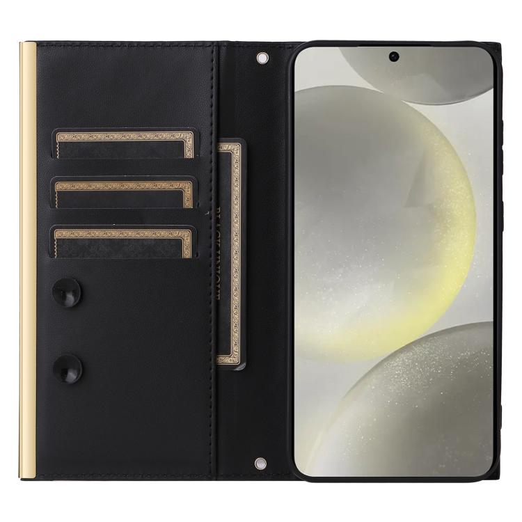 For Samsung Galaxy S26 5G Crossbody Rhombic Sucker Leather Phone Case