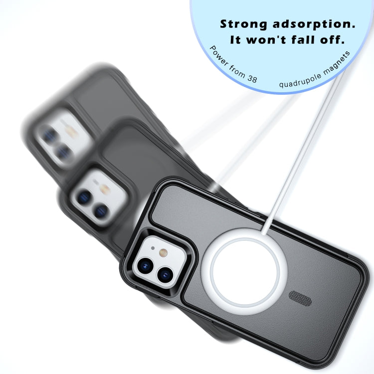 For iPhone 12 / 12 Pro RedPepper Armor Magsafe PC Hybrid TPU Phone Case - Black