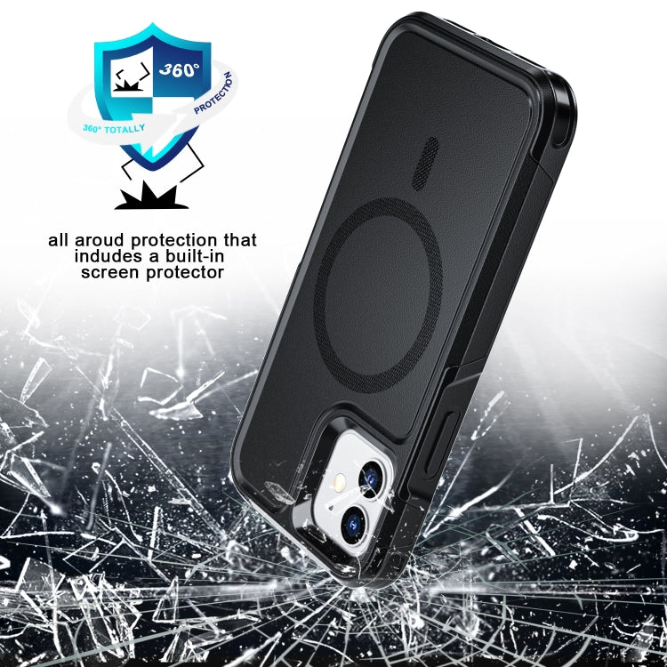 For iPhone 12 / 12 Pro RedPepper Armor Magsafe PC Hybrid TPU Phone Case - Black