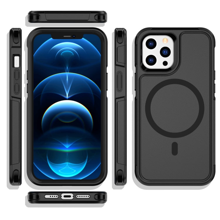 For iPhone 12 Pro Max RedPepper Armor Magsafe PC Hybrid TPU Phone Case - Black