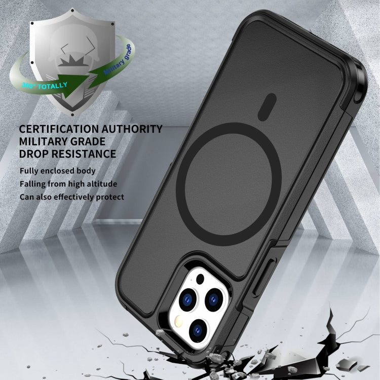 For iPhone 12 Pro Max RedPepper Armor Magsafe PC Hybrid TPU Phone Case - Black
