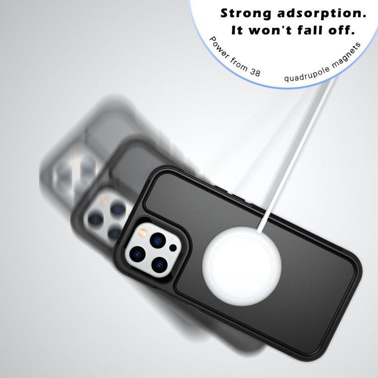 For iPhone 12 Pro Max RedPepper Armor Magsafe PC Hybrid TPU Phone Case - Black