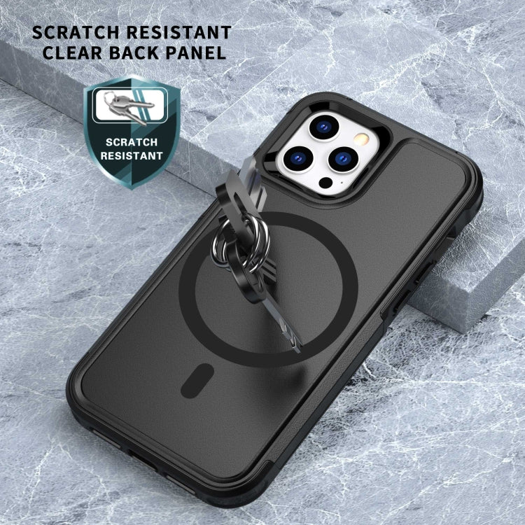 For iPhone 12 Pro Max RedPepper Armor Magsafe PC Hybrid TPU Phone Case - Black