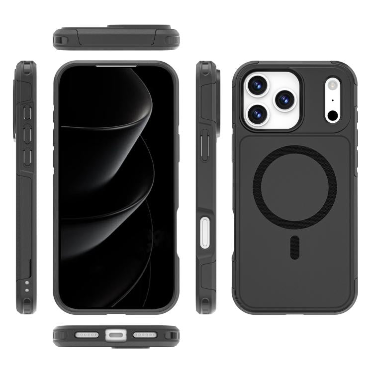 For iPhone 17 Pro Max RedPepper Armor Magsafe PC Hybrid TPU Phone Case - Black