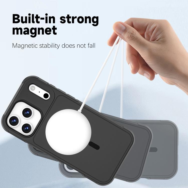 For iPhone 17 Pro Max RedPepper Armor Magsafe PC Hybrid TPU Phone Case - Black