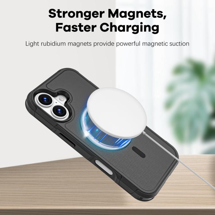 For iPhone 17 RedPepper Armor Magsafe PC Hybrid TPU Phone Case - Black
